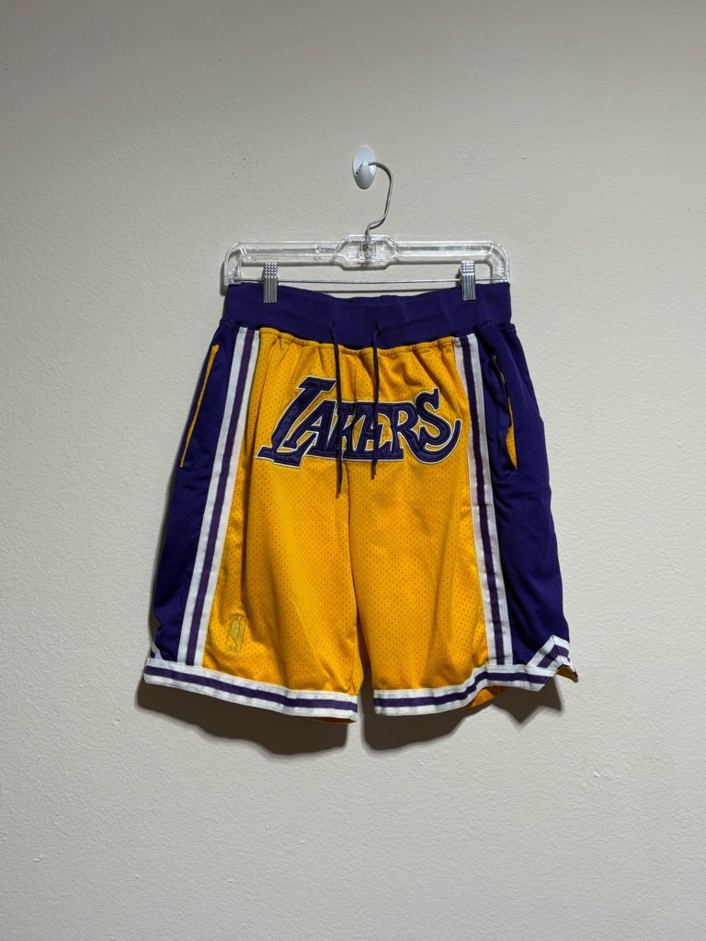 Just Don Purple & Gold Mesh Basketball Shorts
